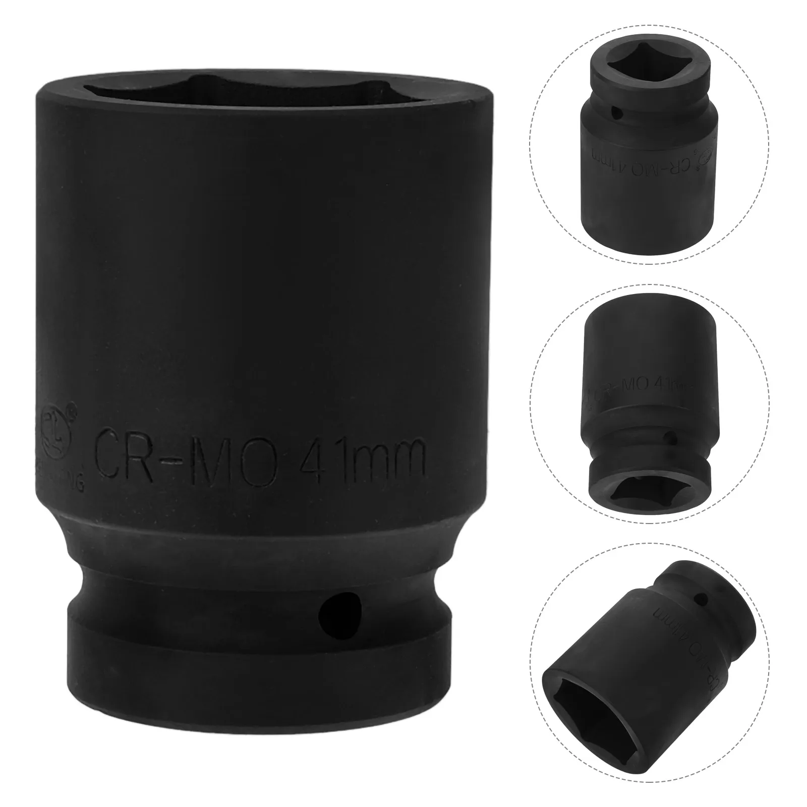 Pièces 1 pouce prise d'impact d'entraînement 41Mm métrique en acier allié Double tête épaissi pilote d'impact pneumatique outil de réparation automobile prise 1