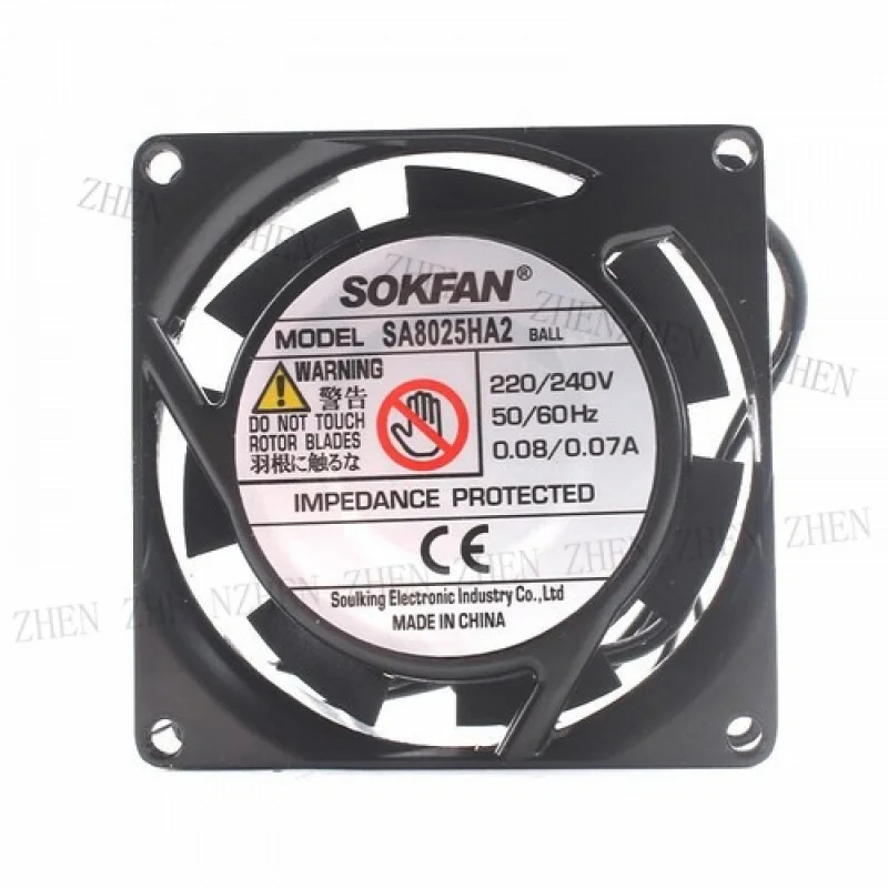 

Y FOR SOKFAN SA8025HA2 8025 220/240V 0.08/0.07A small axial flow Computer fan
