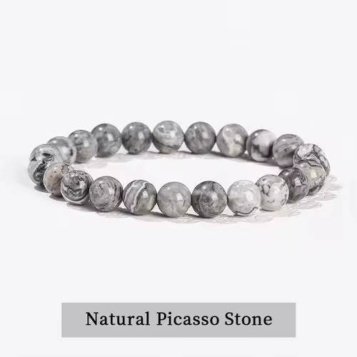 JD Natural Stone Beads Bracelet Amethyst Tiger Eye Crystal Quartz Agate Gem Beads Bangles Women Men Reiki Healling Jewelry Gift - Image 20