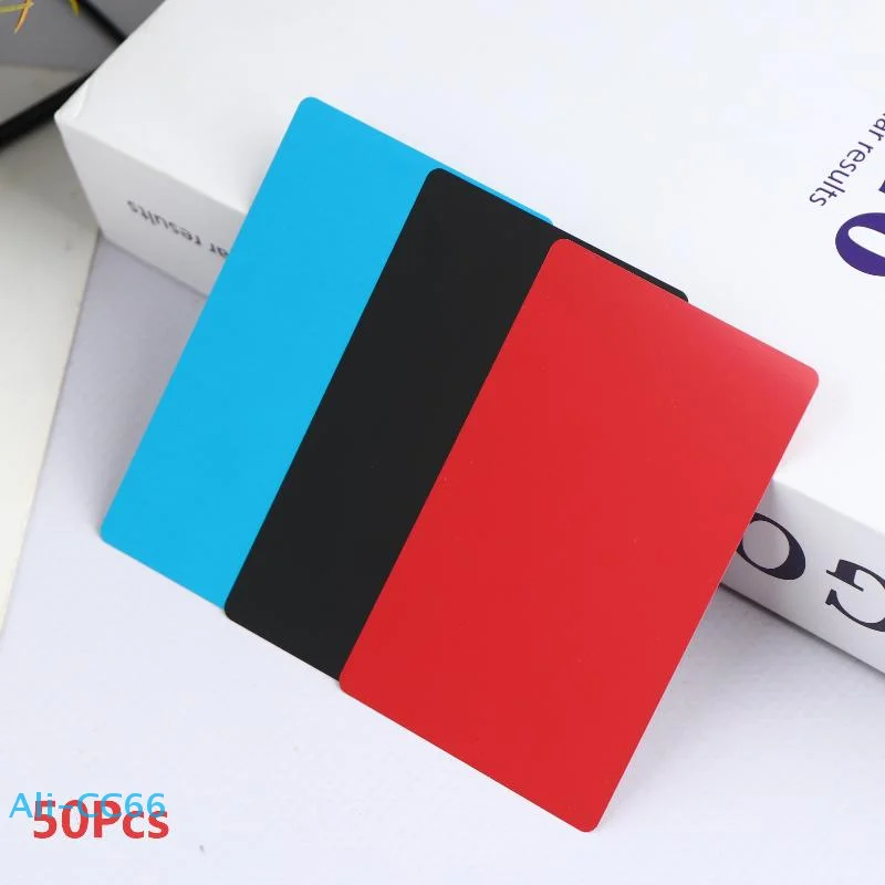 

【C】50 Pcs Laser Engraving Blanks Aluminum Sheet Laser Engraving Business Card Multipurpose DIY Gift Cards