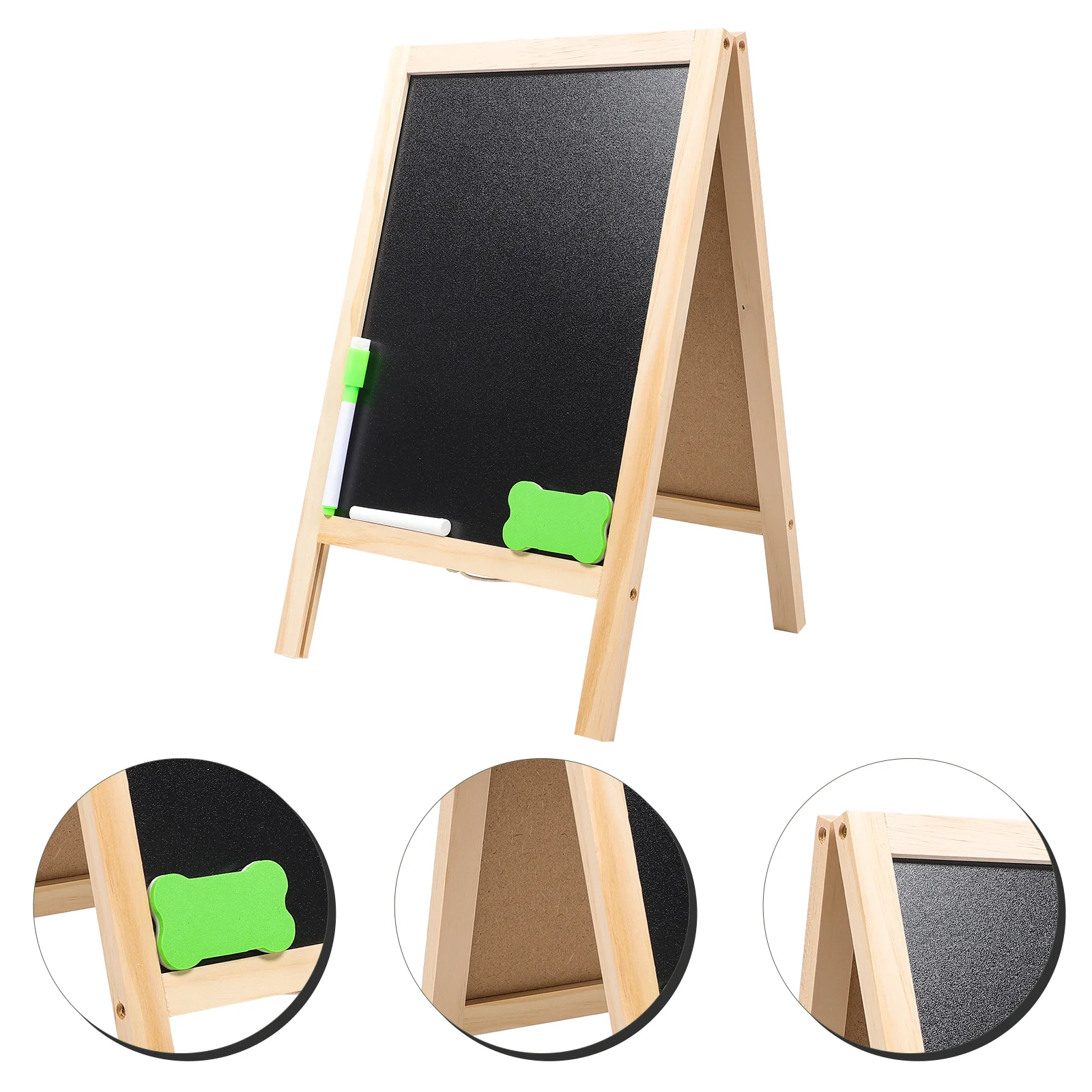 Chalk Board Sign Small Blackboard Chalkboard Tags Tripod Mini Double-sided Chalkboards Child