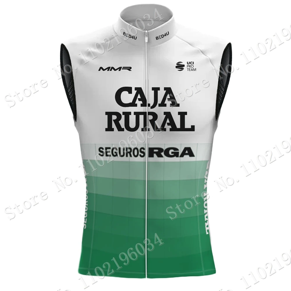 2023 Team Caja Rural Cycling Vest Winter Sleeveless Green Jerseys Cycling Jersey Mens Warm Bike Clothing Maillot Gilet Ropa