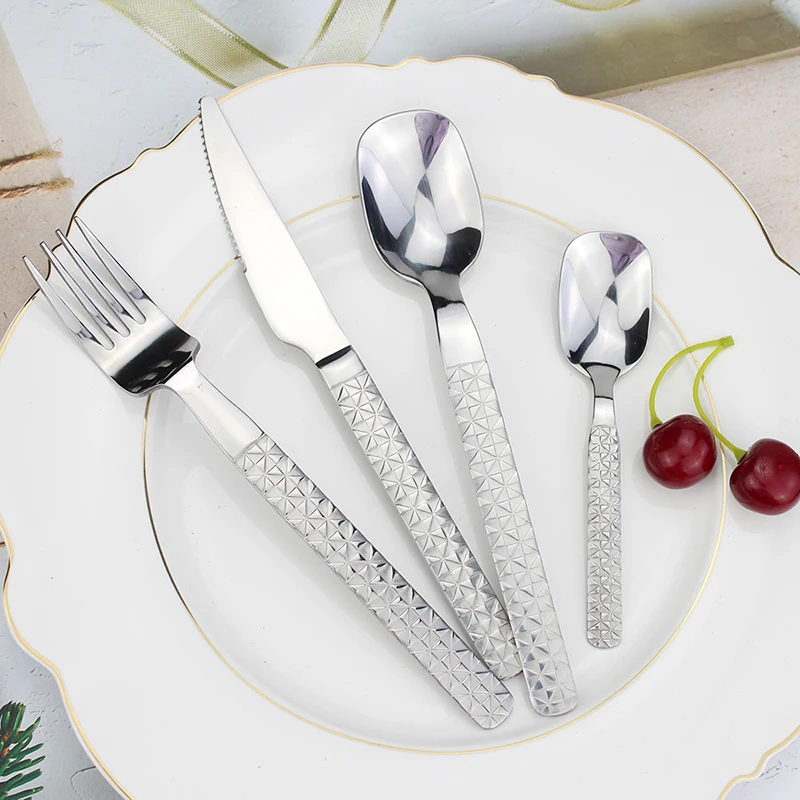 Stainless Steel Western Tableware Set, Knife, Fork, Spoon, Dessert, Coffee, Small Scoop, Steak Chopper, Party, Dinner Tools