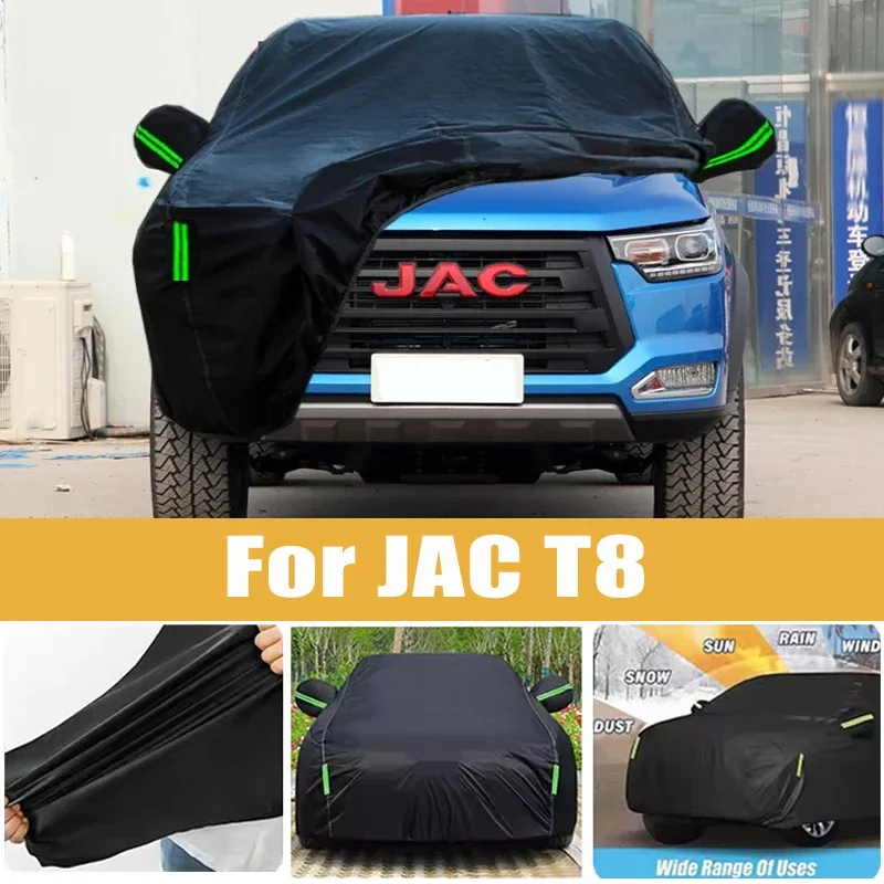 

For JAC T8 Full Car Cover Four Seasons Universal Outdoor Sun Anti UV Rain Snow Dust Protection Oxford Cloth Car Accessories