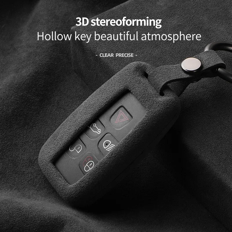 

For Jaguar XJ XE XF XFL XEL F-PACE F-TYPE Alcantara Key Case Cover Holder Key Shell Buckle Accessories