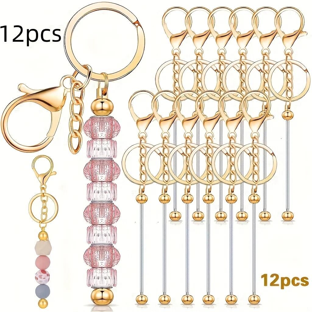 

Multi-Color 12pcs Key Chain Making Kits Backpack Key Vehicle-Mounted Jewelry Pendant Easy Install Convenient Decoration House