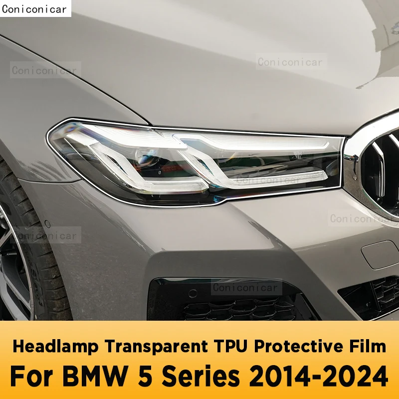 

Для BMW 5 серии F10 F11 G30 G31 G60 G61 2014-2022 Автомобильная внешняя фара с защитой от царапин, передняя лампа, прозрачная защитная пленка
