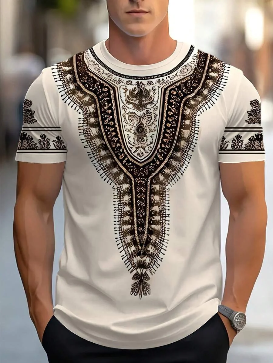 Dashiki Shirt Men - Мужская футболка с этническим африканским принтом