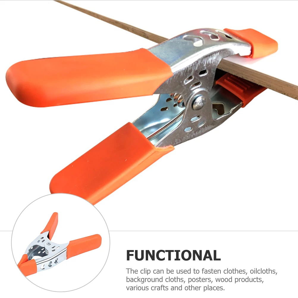 

12pcs Heavy Duty Metal A Shape Spring Clips Woodworking Clamps Fixing Carpentry Red Flower Clamp Outdoor Tools Hardware
