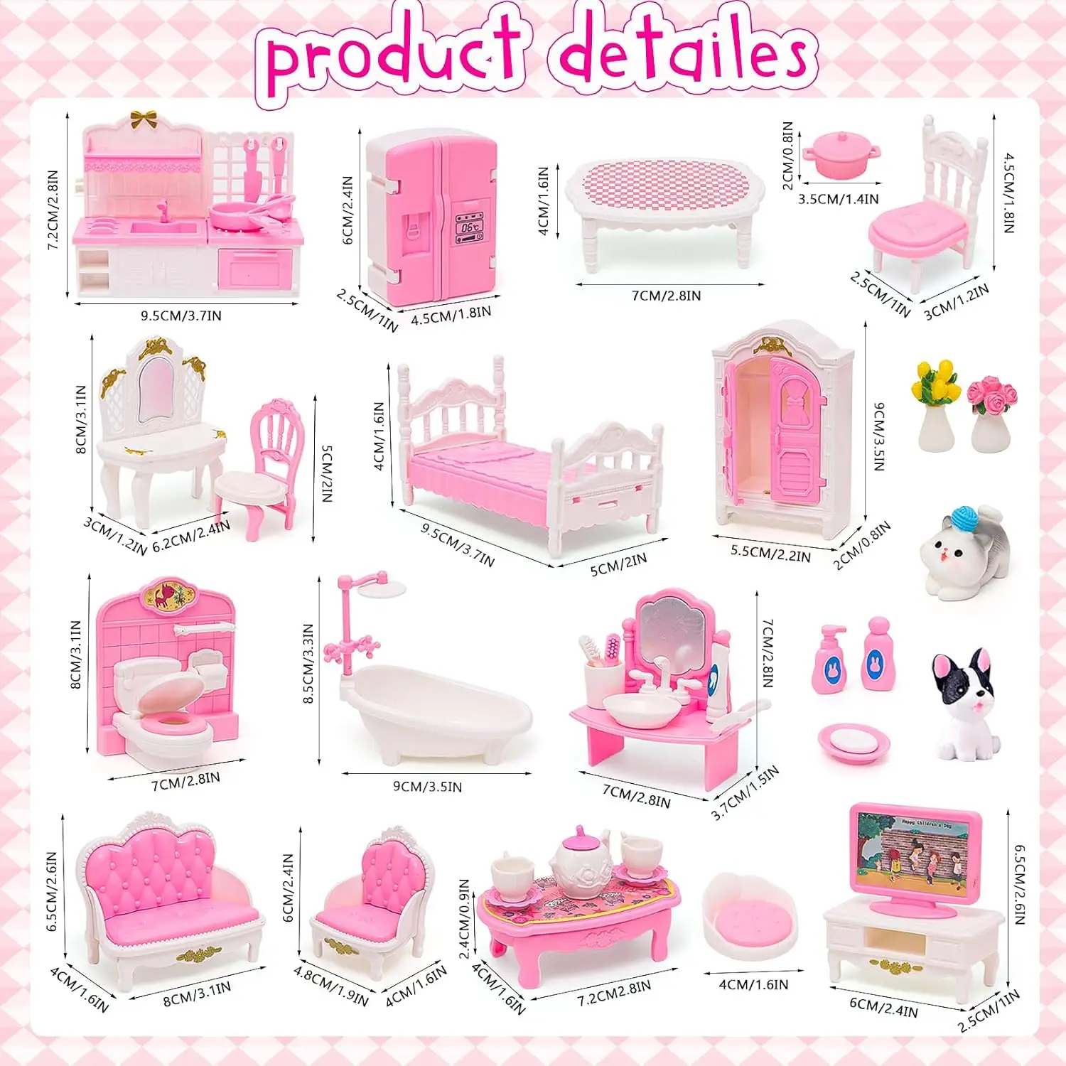 1:12 Casa delle bambole Camion dei gelati Lettino Simulazione Scena in miniatura Display Dessert Auto Letto a castello Bagno Cucina Giocattolo per ragazza