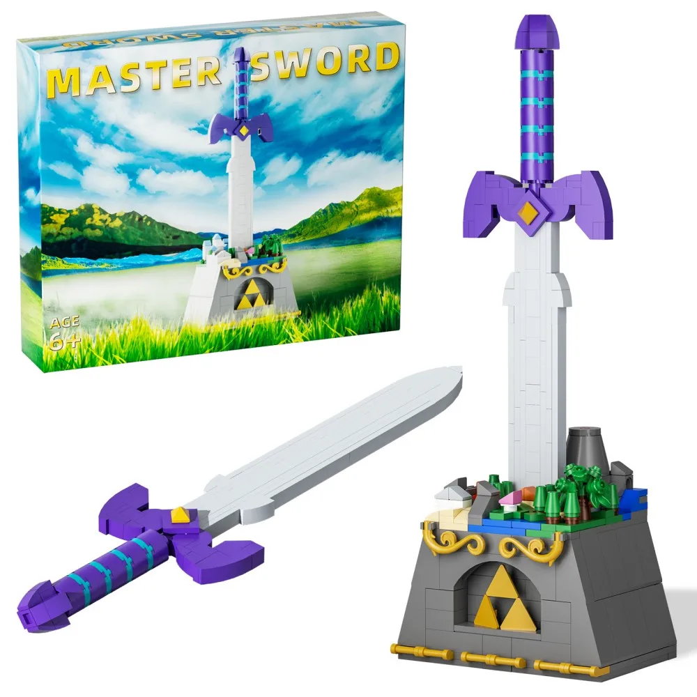 

378 шт. MOC Breathed Of The Wild, строительные блоки, креативная игра, оружие Zeldaed, модель меча, кирпичи, игрушки, подарок для детей и взрослых