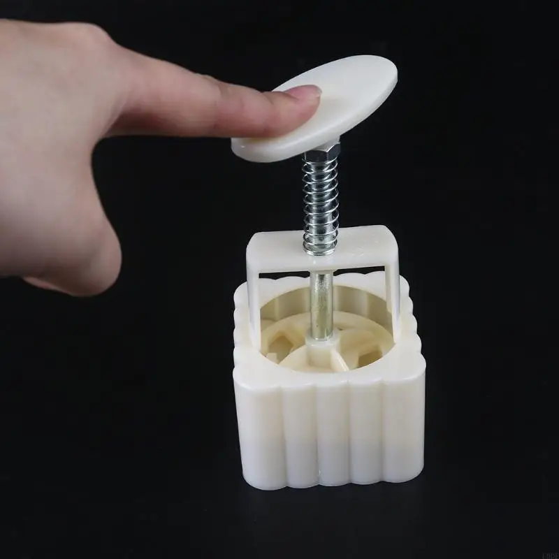 4 قطع من قوالب كعك القمر المربعة يدويًا لديكور كعكة القمر 100 جرام أداة صنع المعجنات بنفسك