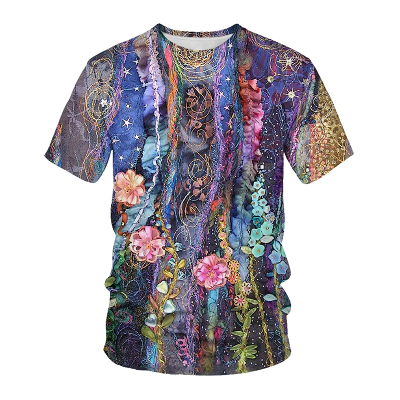 3D Printing Maket - Membuat bunga tua T-shirt 3D kartu