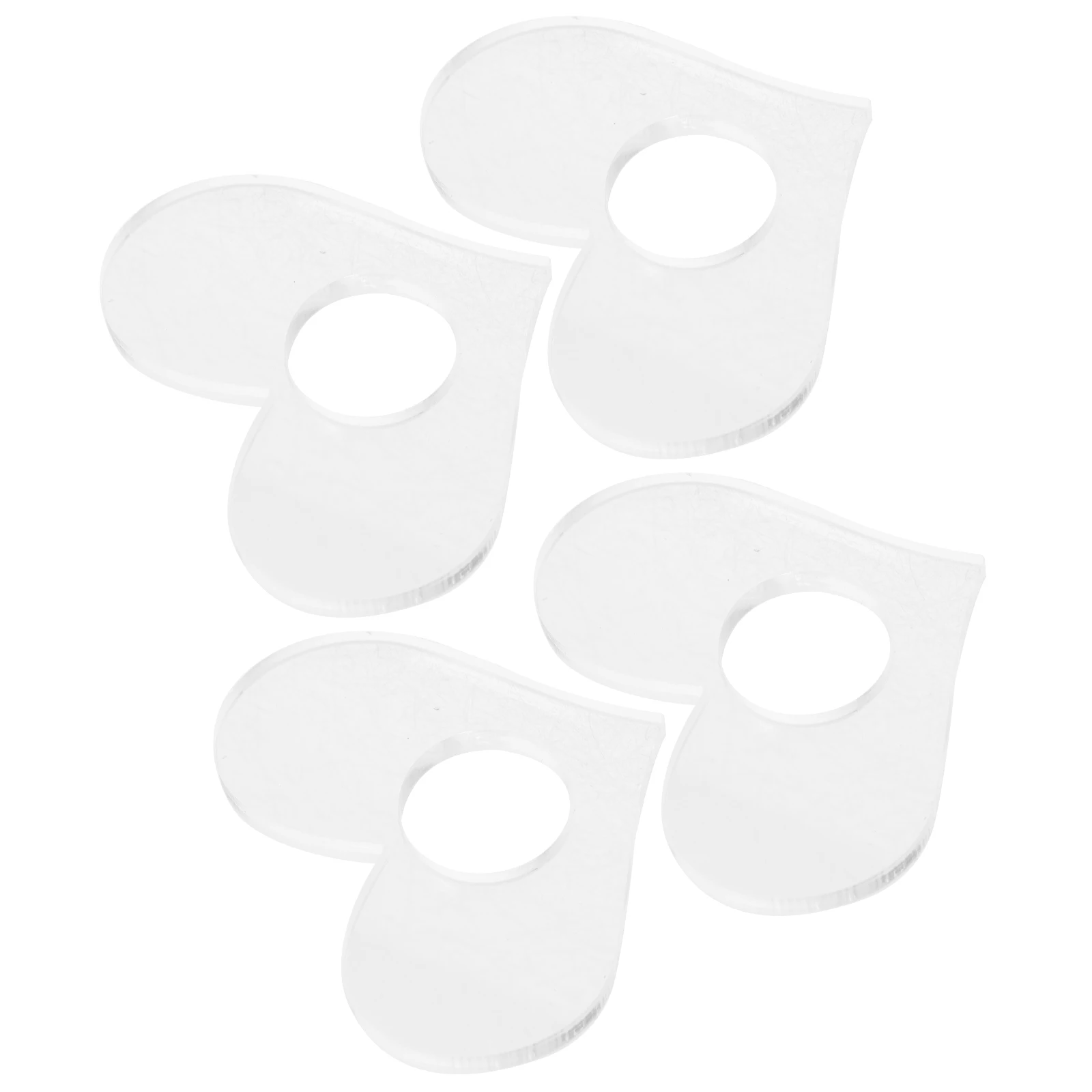 

4pcs Acrylic Heart Shaped Thumb Bookmark Multi-functional Transparent Page Holder Bookmarks for Reading Student Supplies