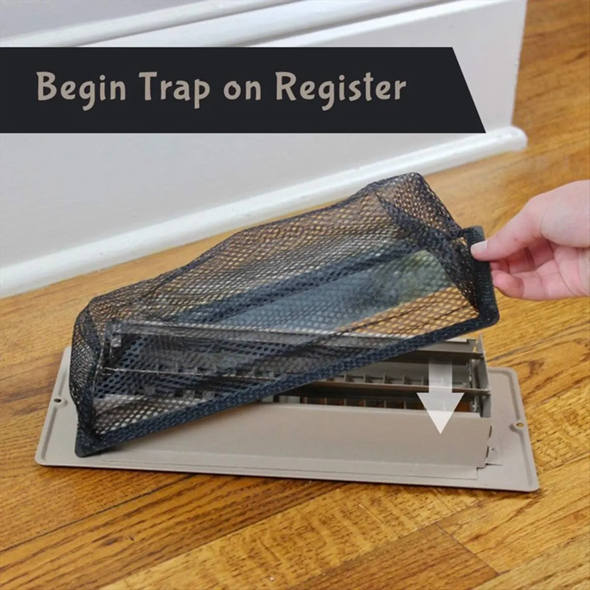 A89X 8Pack Floor Register Cover Trap,Vent Traps for Home Floor 4 x 12Inch,Floor Vent Mesh Covers Fits Most Floor Registers