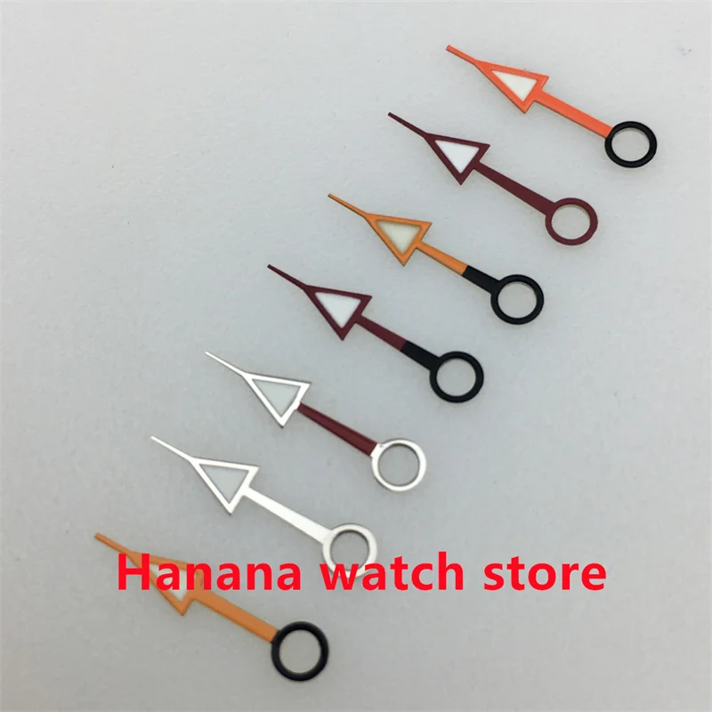 Новая стрелка GMT, серебристая, красная, оранжевая, зеленая, светящаяся, подходит для механизма HH34.