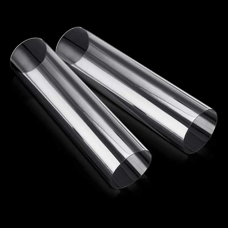 2PCS Acrylic Tube 3''(75mm)ODx2mm Wall Thickness Clear Plastic Pipe15.55'' L Pipe Round Polycarbonate Tubing Chemical Resistant
