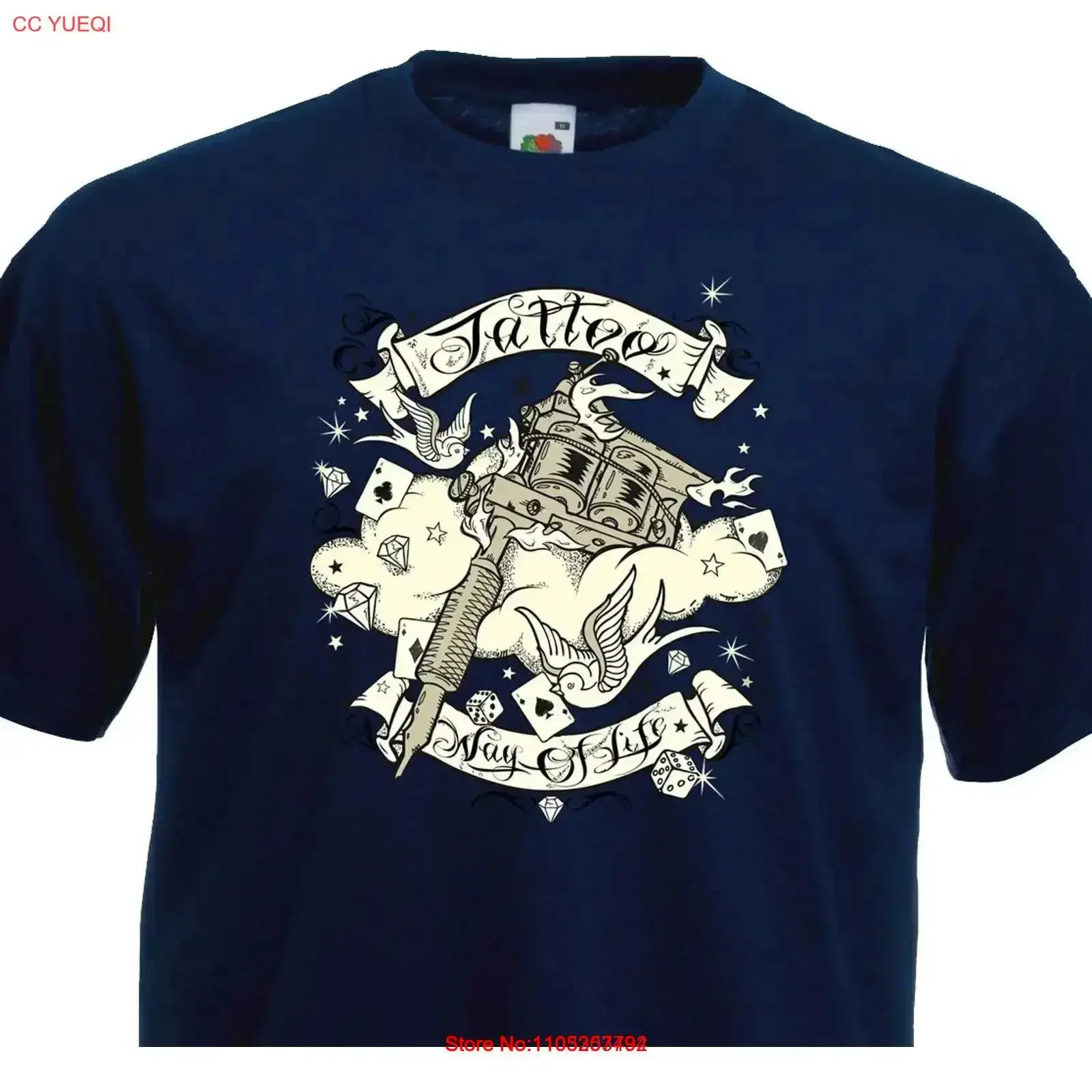 Mode Of Life Tattoo T-Shirt Old School Swallow Rock'N Roll Class Vintage Washed Weich, bequem, leicht Vintage Washed