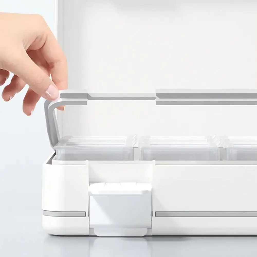 7 Day 24 Grids Weekly Pill Organizer Leak Proof Removable Medicine Organizer Large Capacity Lightweight Daily Pill Box