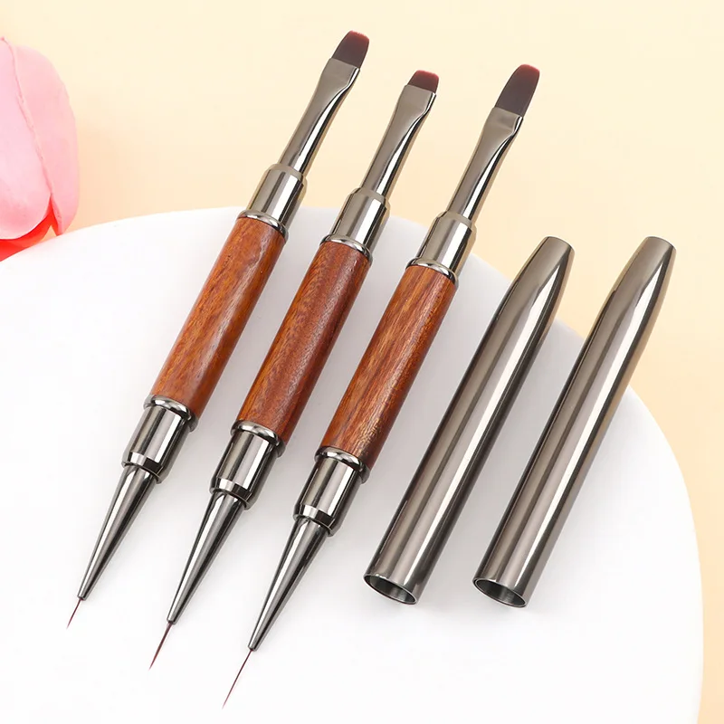 

Double-end Nail Pen Brush Glue Phototherapy Pen UV Gel Liner Brush Dual End Acrylic Nail Art Painting Manicure Brushes Tool,./;