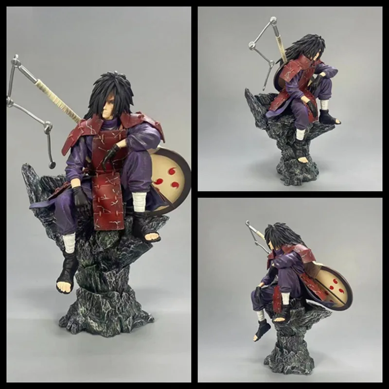 Anime Ninkai Taisen Uchiha Madara Sitting Ver. GK PVC Action Figure Statue Collection Model Kids Toys Doll Gifts 28CM