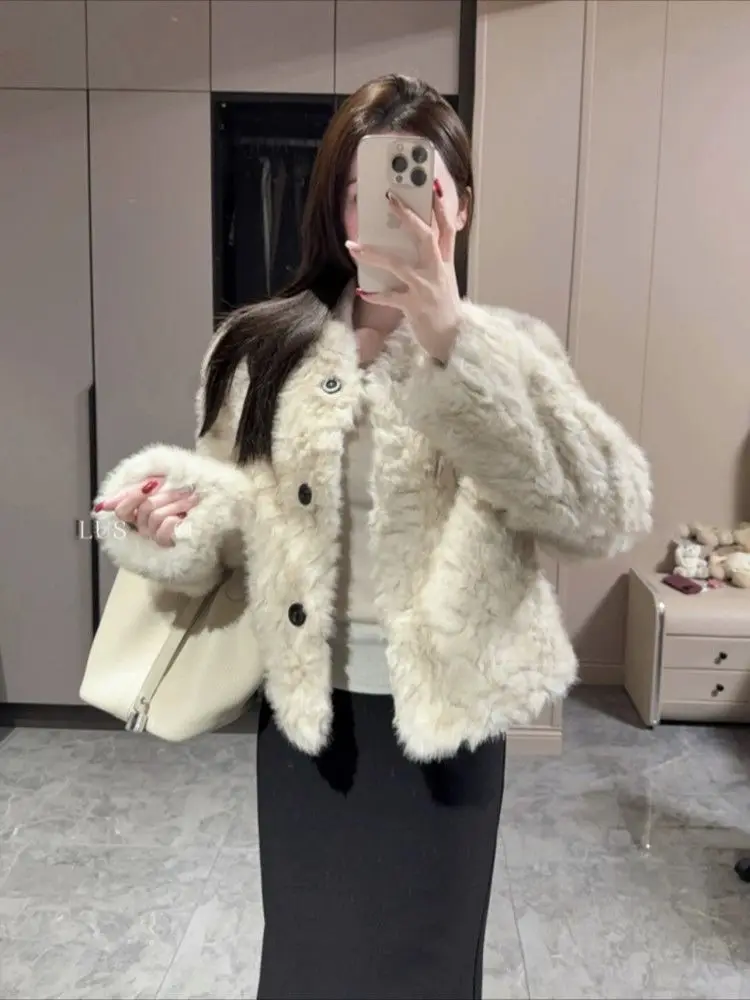 

Женская куртка из искусственного меха, ветрозащитная, в готическом стиле, с высокой талией, на толстом меху, из вельвета, с вырезами, для отдыха, Ins