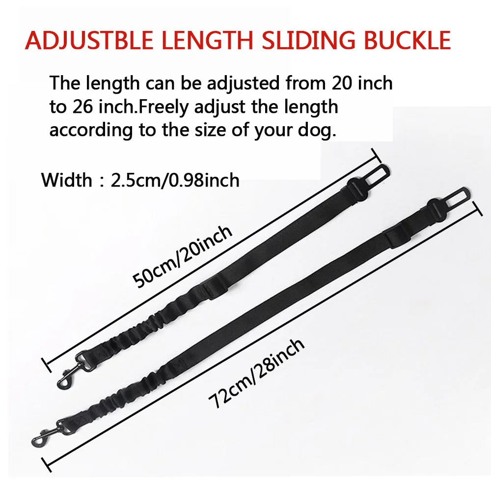 المتقدمة الكلب مقعد السيارة حزام كلب مقعد السيارة مادة النايلون مقعد مشبك قابل للتعديل طول مناسبة لأي كلب الجر حبل