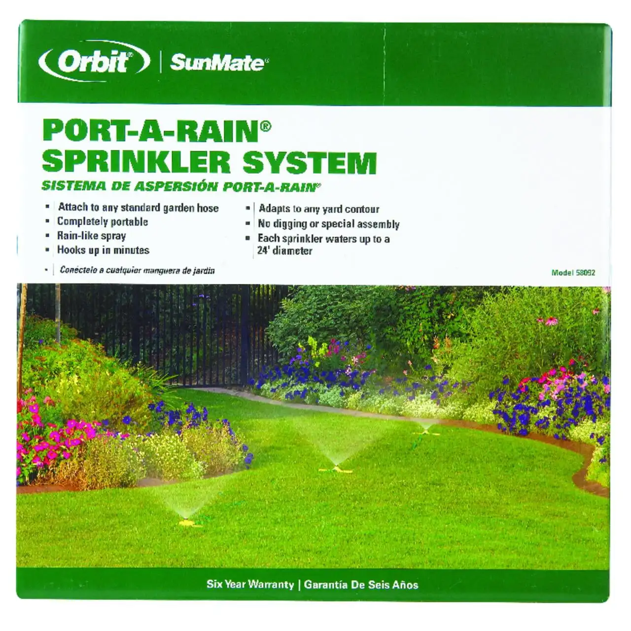 

Orbit Port-A-Rain Plastic Non-tipping Base Stationary Sprinkler 2827 sq ft