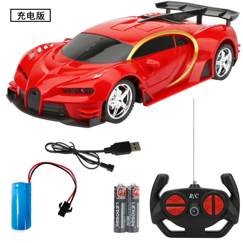 RC Cars 1:18 Simulation Four-way Bugatti Children\'s Toy car Anti-fall Anti-collision Charging Toy Sports Car Children\'s Gift