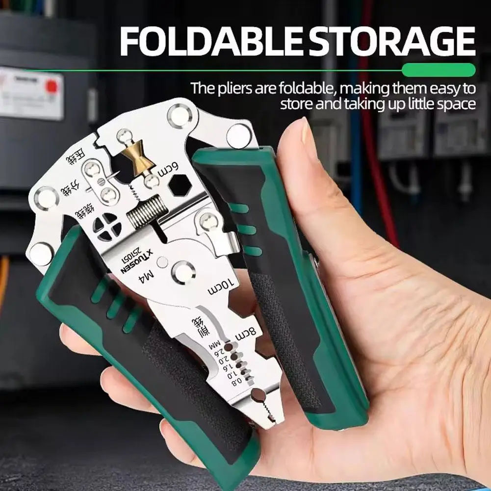 

Складные плоскогубцы для зачистки проводов, обжимные клещи для резки кабеля, многофункциональные плоскогубцы для зачистки проводов, плоскогубцы для электрика