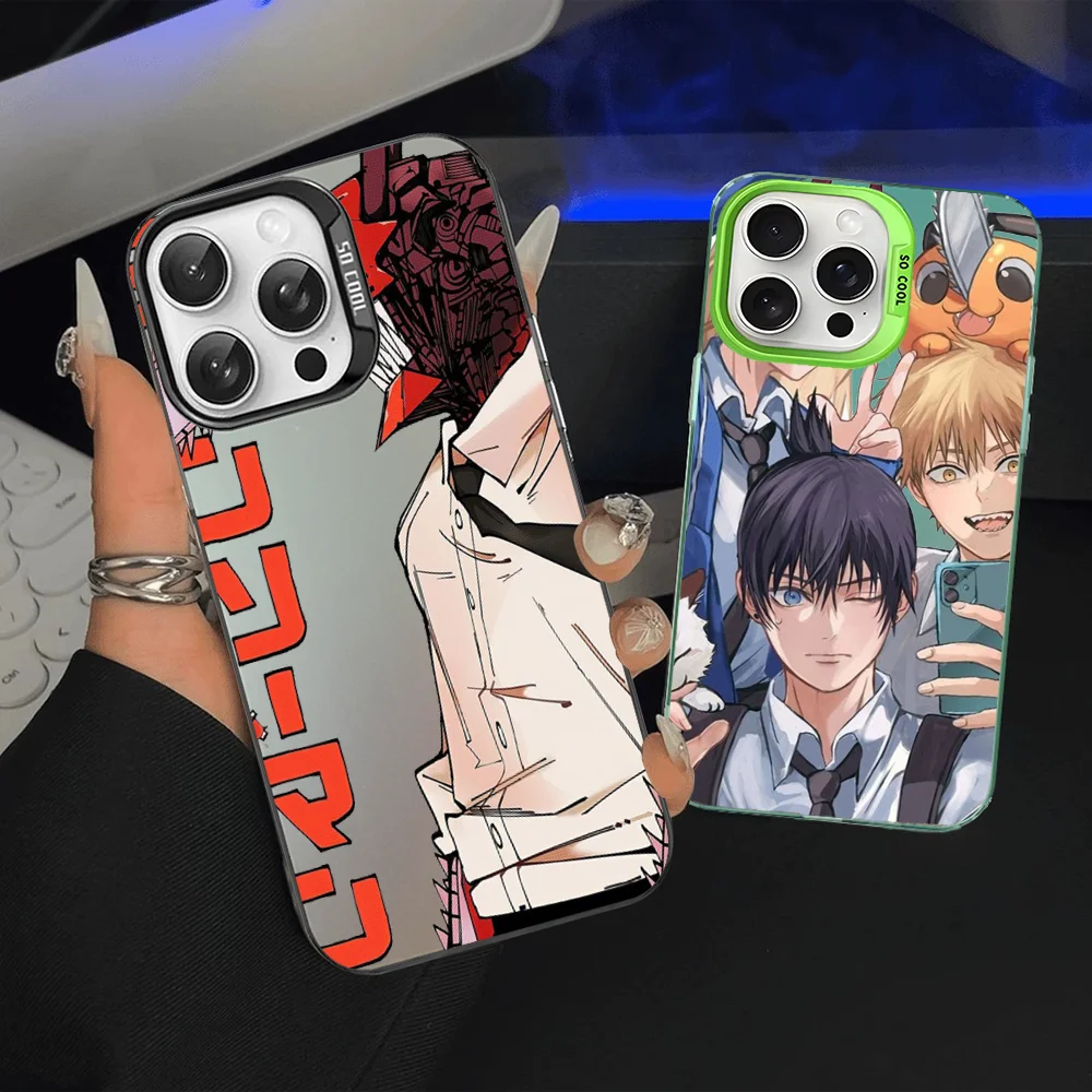 حافظة هاتف بالمنشار لهاتف آيفون 16 15 برو ماكس 14 بلس 13 12 11 حافظة فضية اللون #1