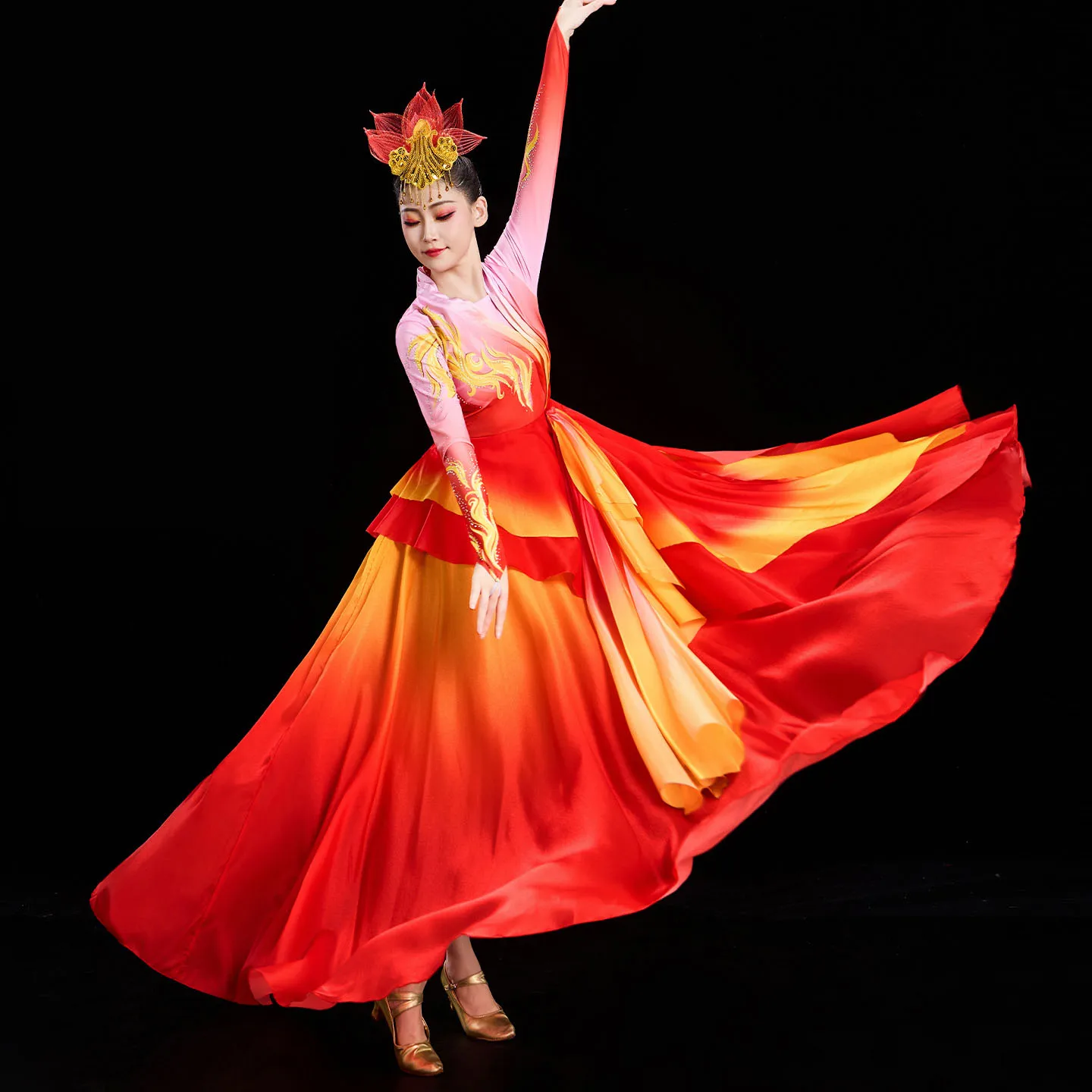 Women Opening Dance Gradient Dance Costume Modern Dance Performance Outfit Classical Dance Group Dance StageCompetitionDancewear