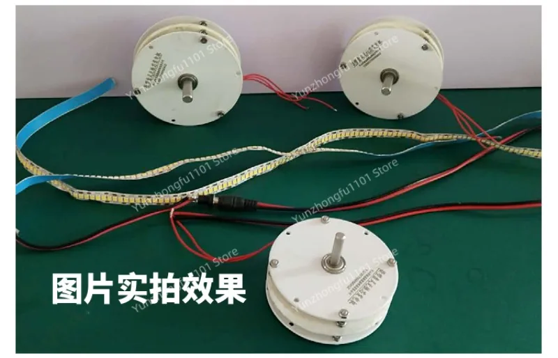 20W Mini Disc Ironless Core Permanent Magnet Generator High Efficiency Low Speed Low Resistance DIY Wind Power