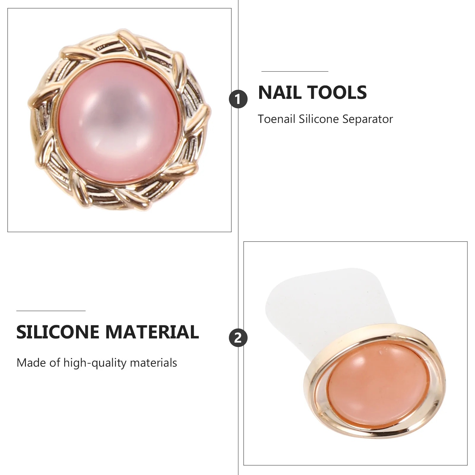 

8Pcs Silicone Toe Separators Smooth Skin-Friendly Manicure Toe Protector Prevent Smudging in Nail Art Great for Gift Family