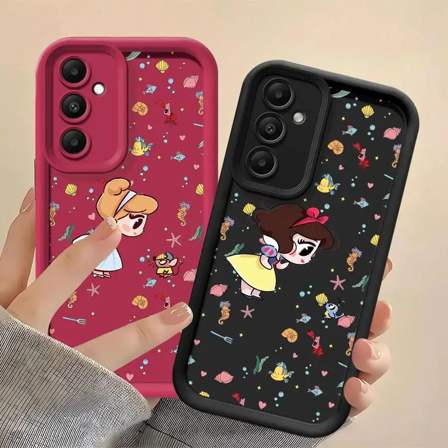 Disney Princess Cute Case for Vivo Y30i Y30 Y51 Y67 Y21 Y50 Y36 Y22 2022 Y21A Y20i Y35 Y27 Y20S Y12S Y03 Y16 Y15S Y02 Cover