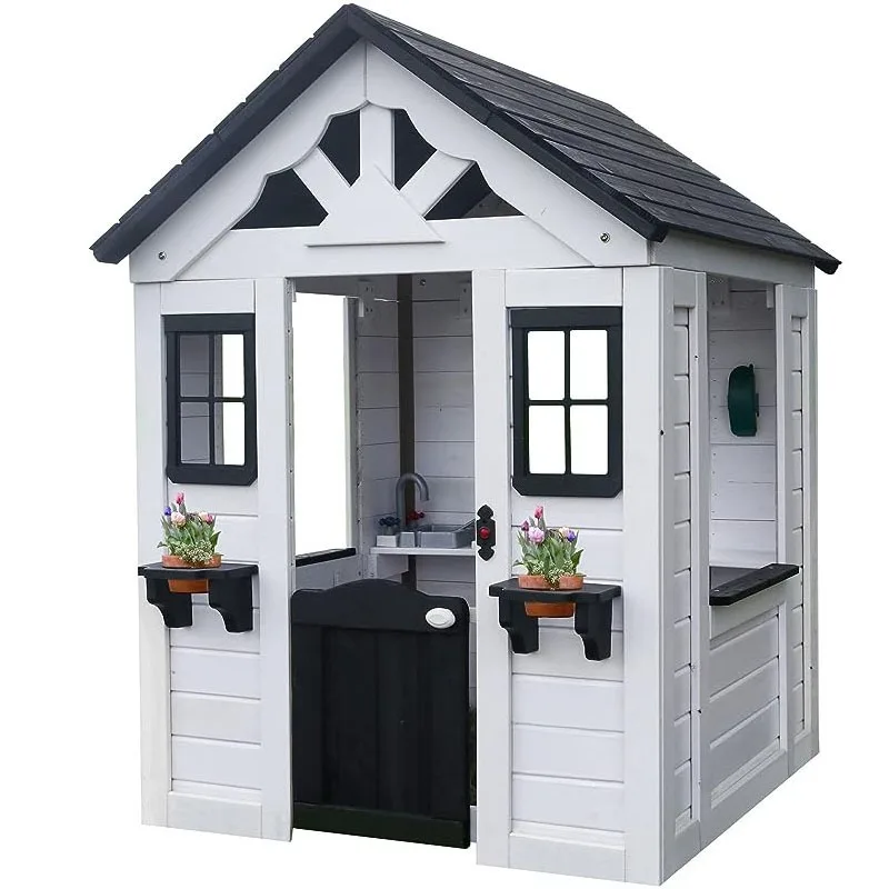 Outdoor  house, game house, small  house, kindergarten game play house props, courtyard wooden tent wooden