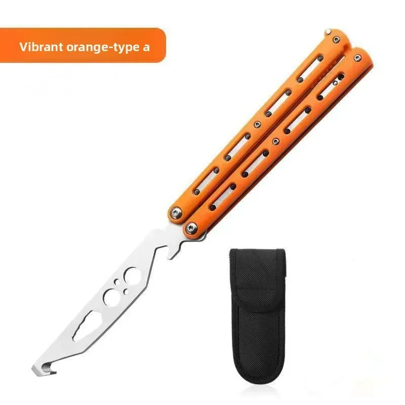 1PCS Schmetterling Praxis Trainer Messer Balisong Ungeschärft Sicher Kamm Klinge Flipping Spielzeug für Anfänger Lernen Tricks Fähigkeiten