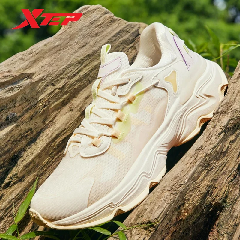 Xtep Junling 2.0 Running Shoes Women Shock Absorption Wear-Resistant Sport Shoes Casual Non-Slip Outdoor Sneakers 877318110013