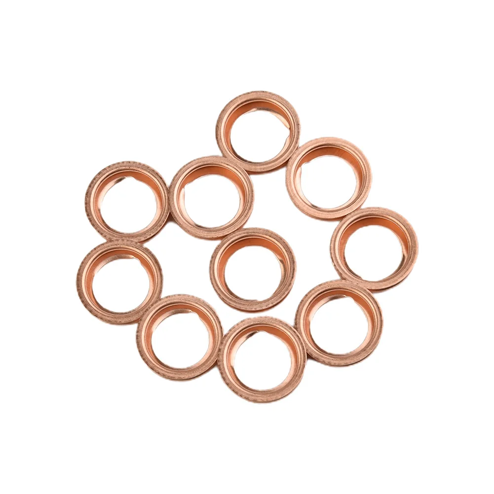 10 Pieces Metal Oil Drain Crush Washer Gasket 1102601M02 for Nissan 370Z Cube Altima Frontier and For Infiniti 2010 2011 Models