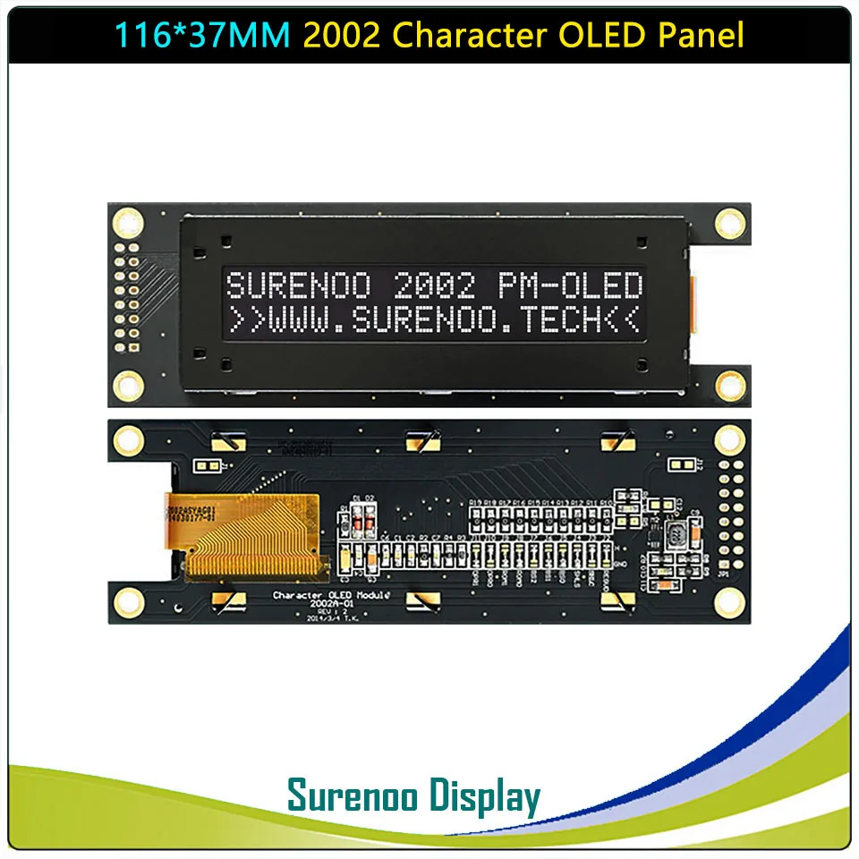 Real OLED Display, 2002 COG Parallel OLED Compatible 202 20*2 Character LCD Module Display LCM Screen US2066 SSD1311