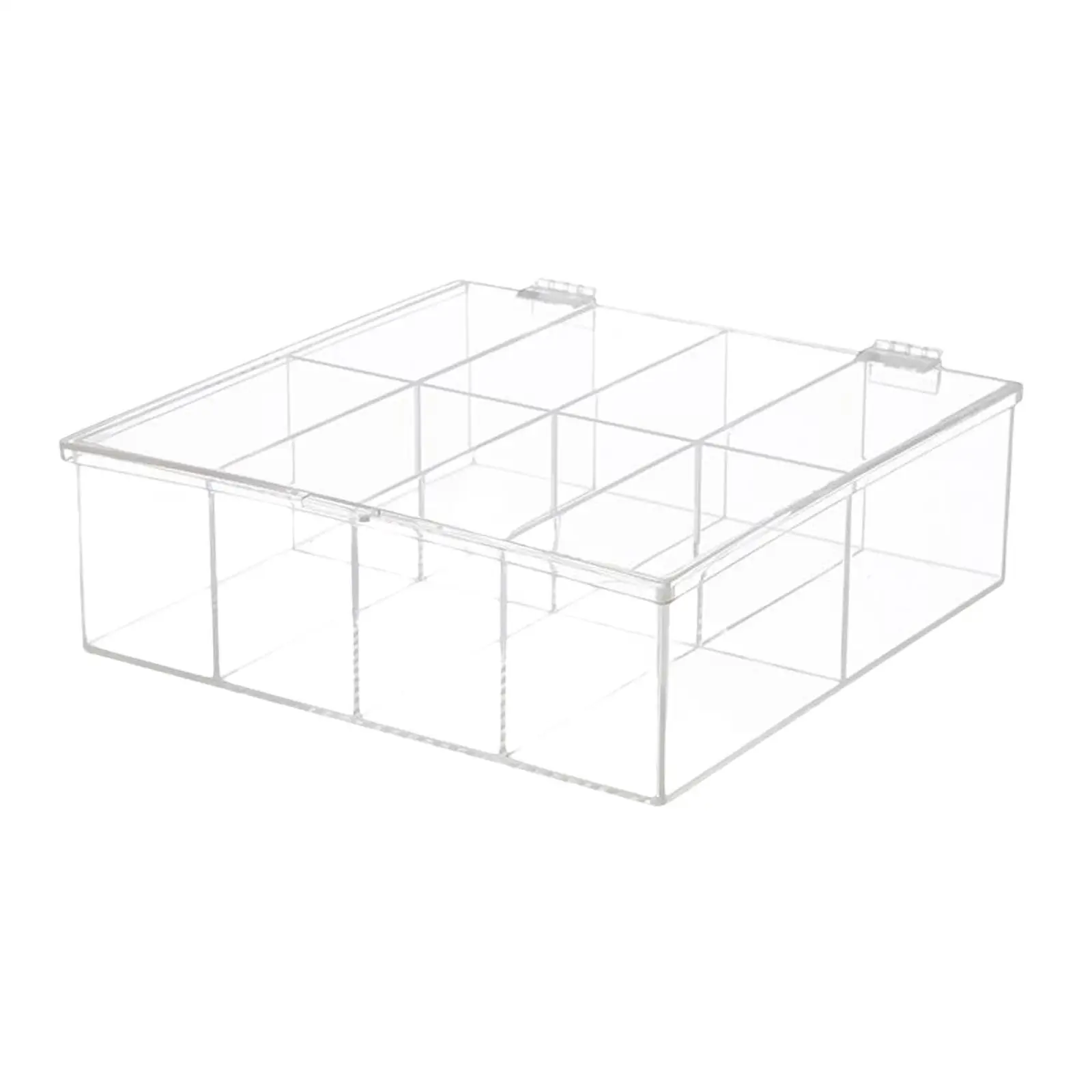 Acrylic Tea Bag Organizer Sugar Packets Clear Storage Bin Box for Countertops Kitchen Cabinets