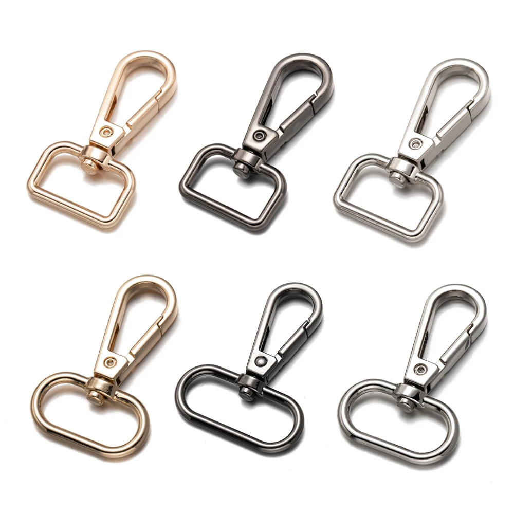 

5pcs Metal Swivel Lobster Clasp Carabiner Snap Hook For DIY Bags Strap Buckles KeyChains Key Rings Accessories Jewelry Making