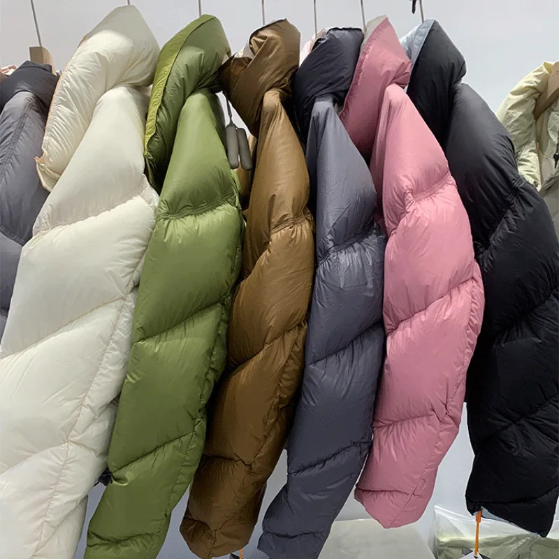 

Color Contrasting Cotton Jacket Women New Splicing Color Design Western Short Style Stand Collar Winter Temperament Cotton Coat