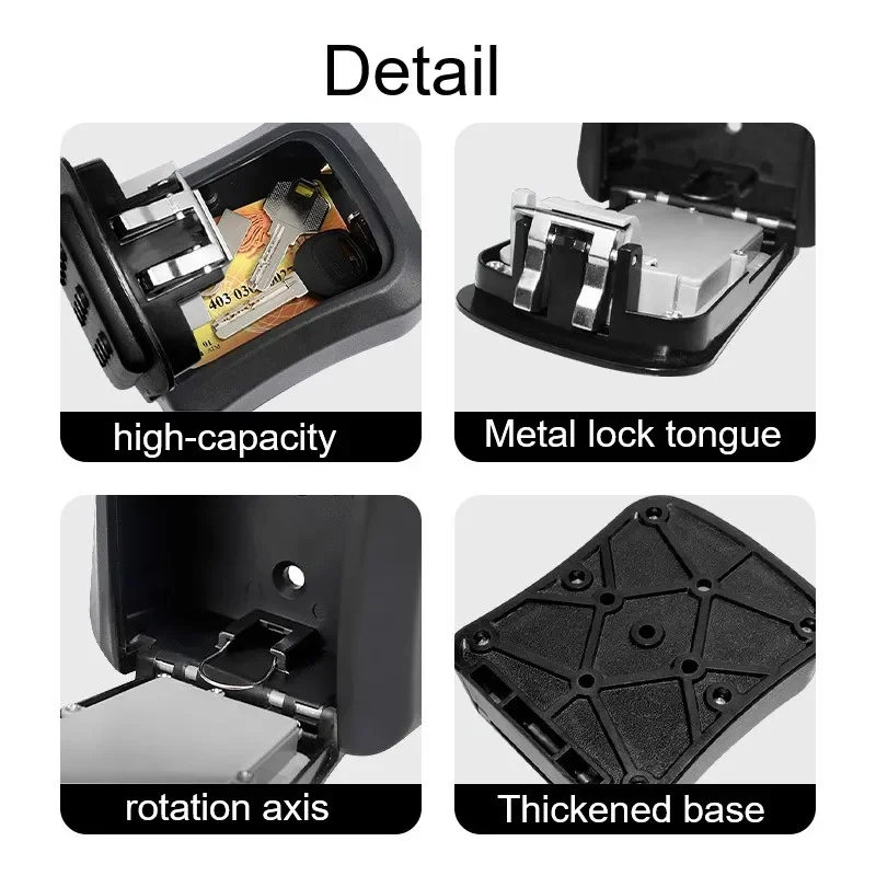 IP65 Intelligent Outdoor Password Key Box TTLOCK/TUYA APP Multifunctional Smartt Lock Box Homestay Large Capacity Key Box