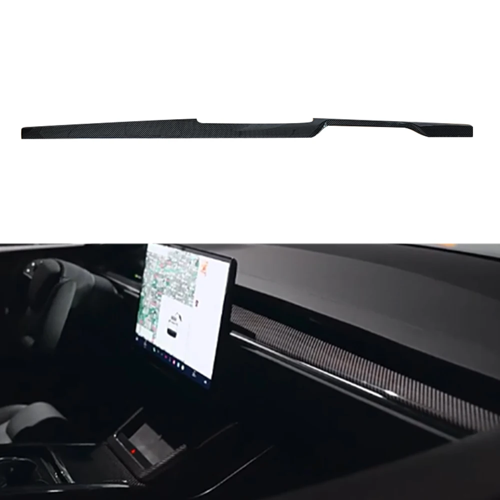 Real Dry Carbon Fiber Interior Dashboard Cover Dash Panel For Tesla Model S Model X 2023