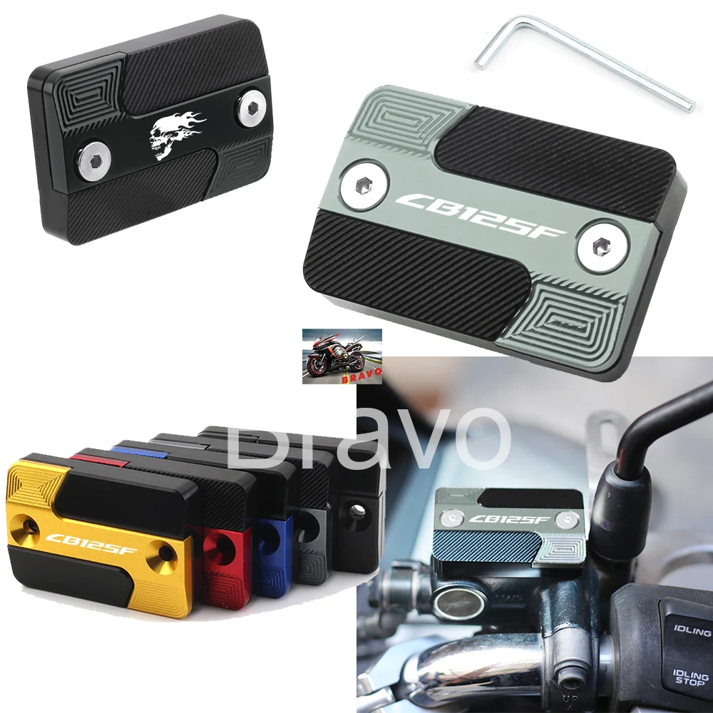 Nuevo para Honda CB125F CB 125 F, tapa de depósito de cilindro de líquido de freno delantero de motocicleta, accesorios, tapa de tanque de aceite