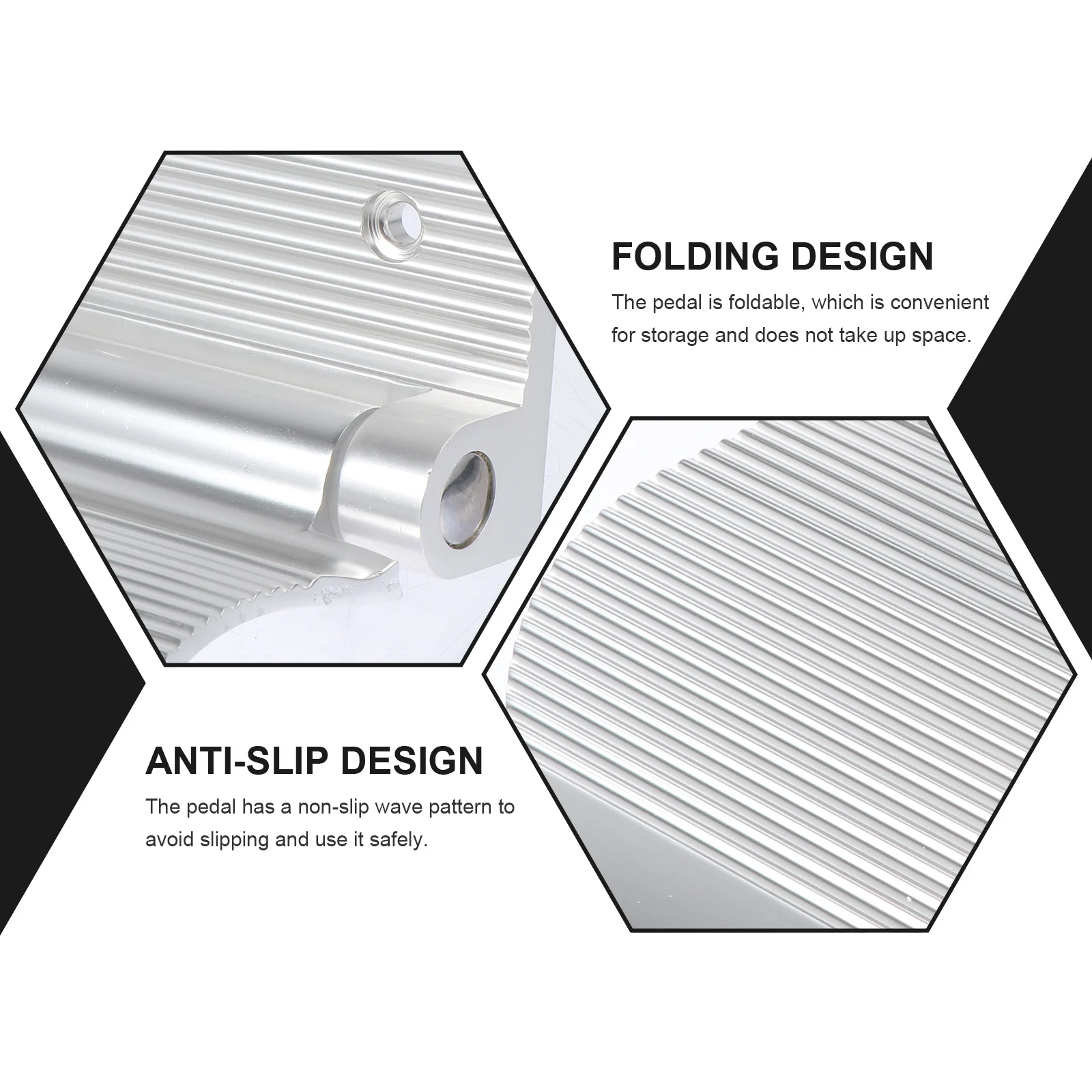 

1Pcs Pedal Device Footboard Non-Slip Shower Helper Anti-Skid Tool Rust-Proof Aluminum Supporter for Household Footboard