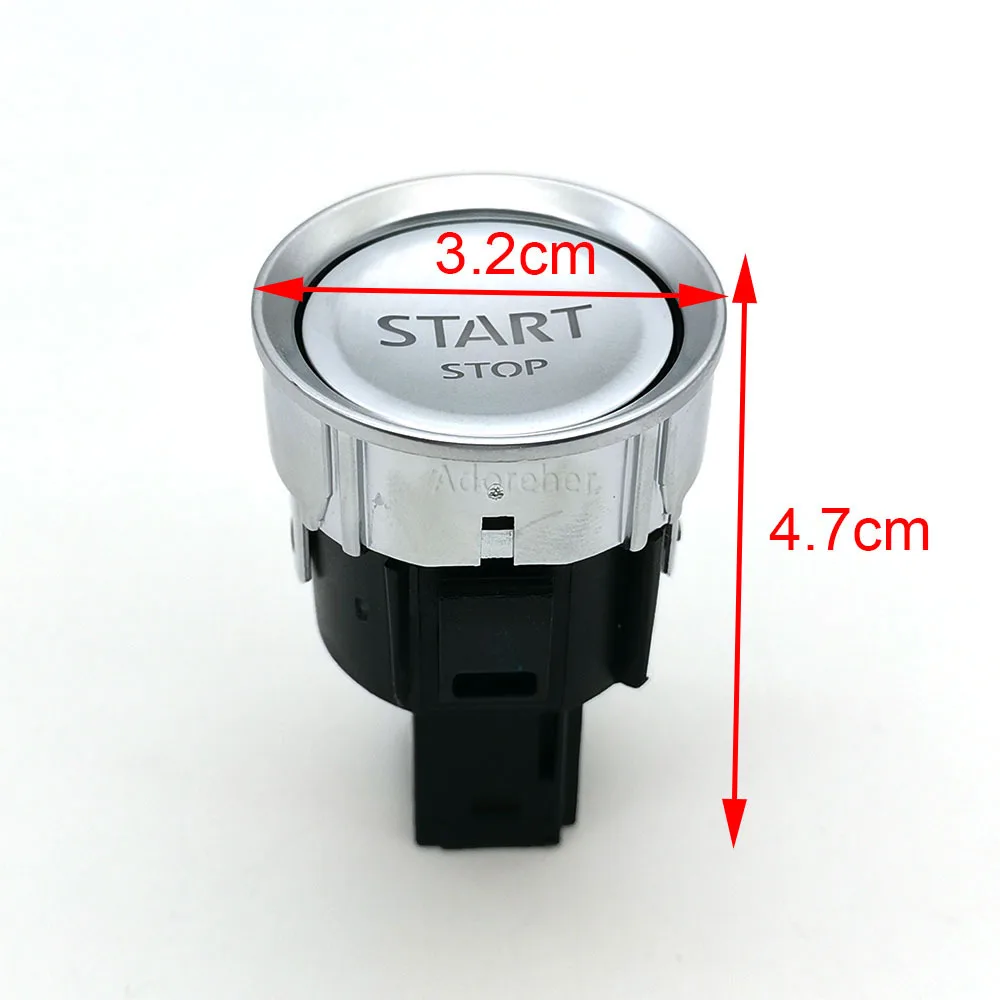 

4 контакта, серебристые детали кнопки запуска двигателя автомобиля для Peugeot 408 2008 3008 308 508 C4 C5, аксессуары