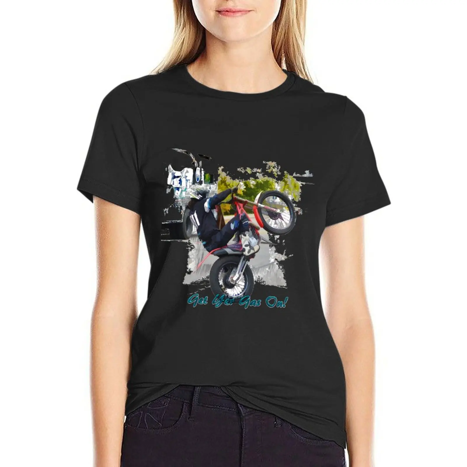 

Gas Gas ec300 Stunt Rider T-Shirt cute tops graphics anime clothes vintage clothes cotton t shirts Women