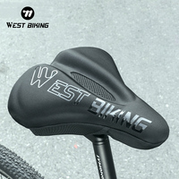 WEST BIKING Bicycle Saddle Cover Thickened Shock Absorption MTB Bike Pad Comfortable Road Cycling Breathable Hollow Cushion
